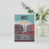 Massena carré Nice France Carte postale (Debout devant)