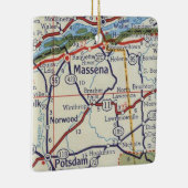 Massena NY Map Keramisch Ornament (Rechts)