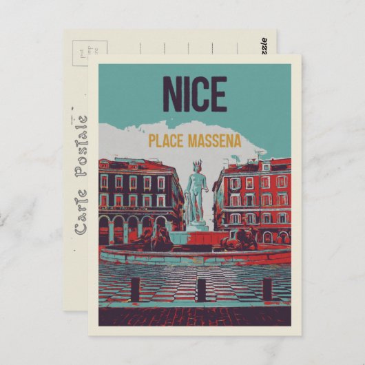 Massena square Nice France Briefkaart (Voorkant / Achterkant)