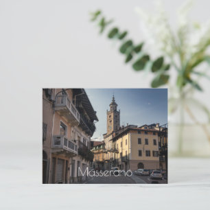 Masserano Evening Skyline, Biella, Italië Briefkaart