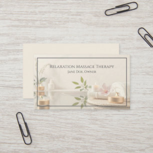 Masseuse Massage Thérapeute Carte de visite