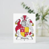 Massey Family Crest Briefkaart (Staand voorkant)