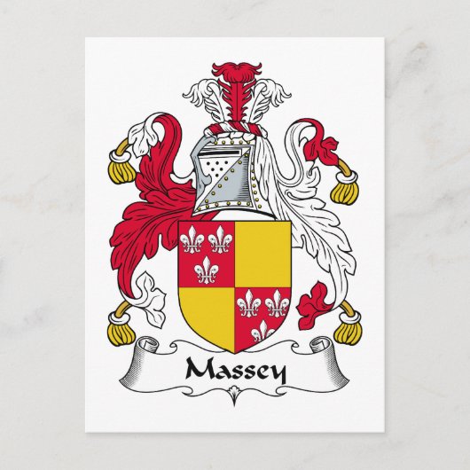 Massey Family Crest Briefkaart (Voorkant)