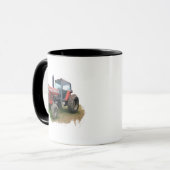 Massey Ferguson Red Tractor in het veld Mok (Voorkant links)