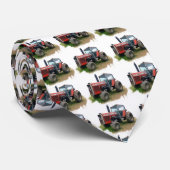 Massey Ferguson Red Tractor in het veld Stropdas (Opgerold)