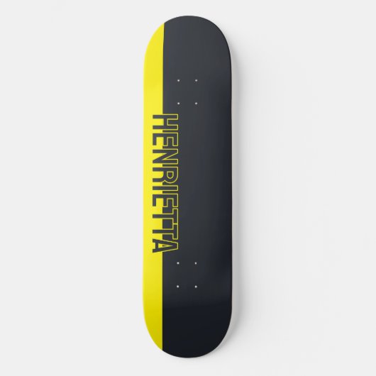 Massief grijs en geel  skateboard (Voorkant)