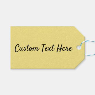 Massief pastel geel Modern Cadeaulabel