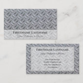 Massief staalpatroon van het bord van de metaaldia visitekaartje (Voorkant / Achterkant)