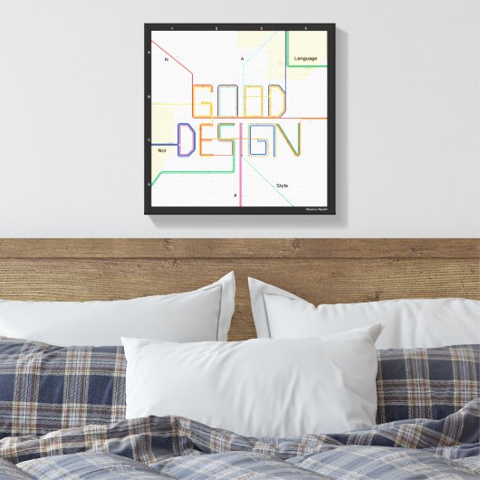 Massimo Vignelli Good Design Canvas (Insitu (Slaapkamer))