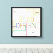 Massimo Vignelli Good Design Canvas Afdruk (Insitu (Houten vloer))