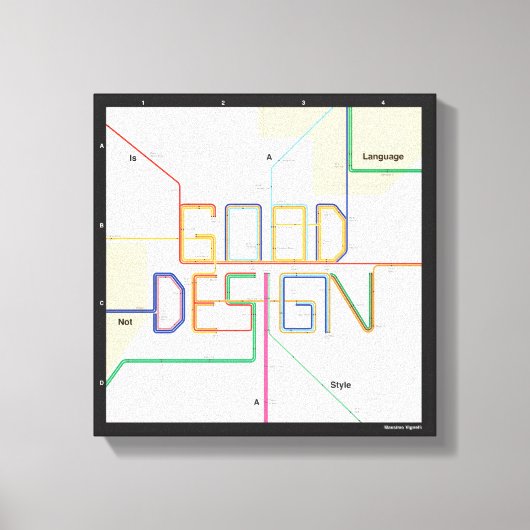 Massimo Vignelli Good Design Canvas Afdruk (Voorkant)