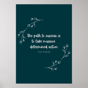 Massive Action Inspirerende Quote Print – Donker