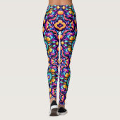 MASSIVELY BRIGHT DESIGN ~ Purple Orange ~  Leggings (Achterkant)