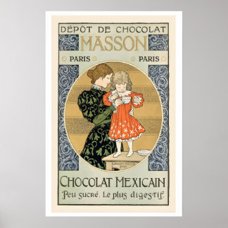 Masson Chocolat Mexicain Vintage Affiche Nourritur