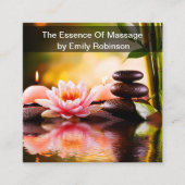 Massothérapeute Zen Cartes de rendez-vous (Devant)