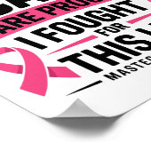 Mastectomie Funny Borstkanker Overlevende Poster (Hoek)