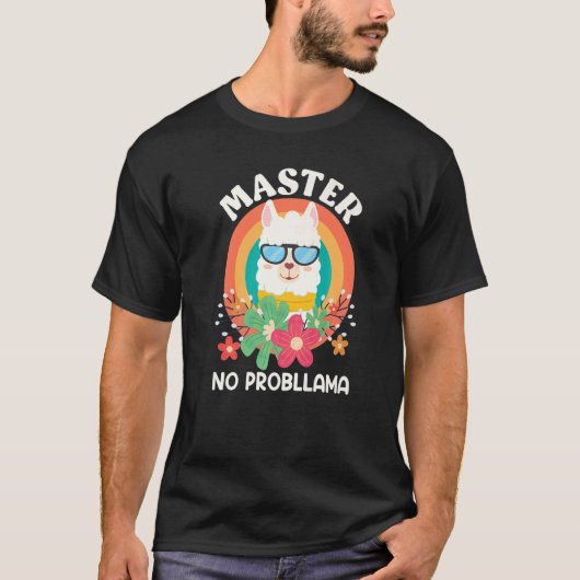 Master 2023 No Probllama Master Degree Premium T-shirt (Voorkant)