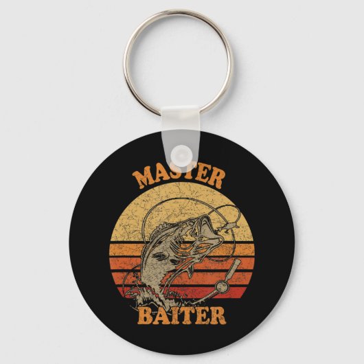 Master Baiter Bass Vist Funny Camping T Sleutelhanger (Voorkant)
