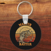 Master Baiter Bass Vist Funny Camping T Sleutelhanger (Voorkant)