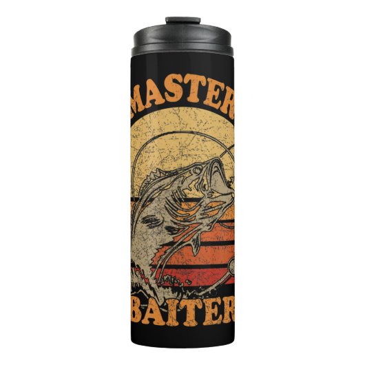 Master Baiter  Bass Vist Funny Camping T Thermosbeker (Voorkant)