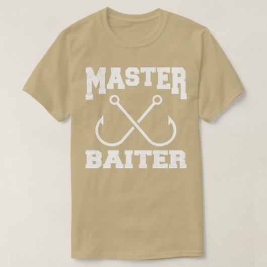 Master Baiter Fisherman Mannen Funny Bass Vissen L T-shirt (Design voorkant)