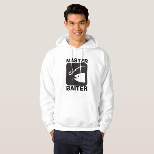 MASTER BAITER, Funny Fishing T-shirts HOODIES (Voorkant volledig)