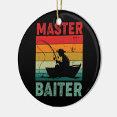 Master Baiter Retro Gevist Keramisch Ornament (Links)