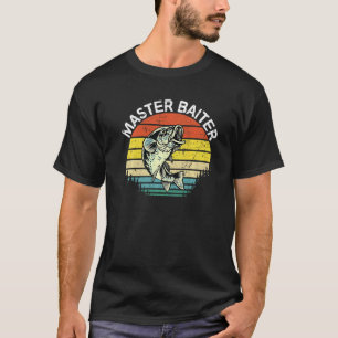 Master Baiter Volwassen Humor Bass Vissen Grappig T-shirt