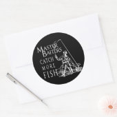 MASTER BAITERS VANGT MEER VIS T-shirt Ronde Sticker (Envelop)