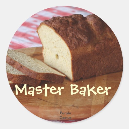 Master Baker Ronde Sticker (Voorkant)