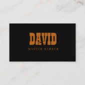 Master Barber Stylist Black en Gold Visitekaartje (Voorkant)