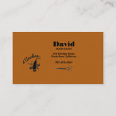 Master Barber Stylist Carte de visite noir et or (Dos)