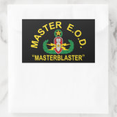 Master Blaster Rechthoekige Sticker (Tas)