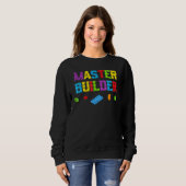 Master Blocks Builder Brick Builder Blocks Buildin Trui (Voorkant volledig)
