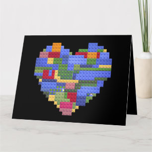 Master Bouwer Blok Baksteen Hart Valentin Kaart
