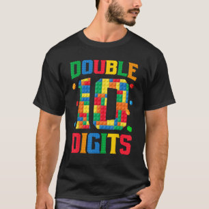 Master Builder 10e verjaardag jongen 10 bakstenen  T-shirt