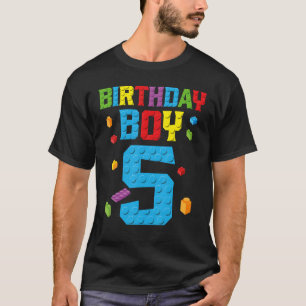 Master Builder 5th Birthday Boy 5 Five Year Build T-shirt