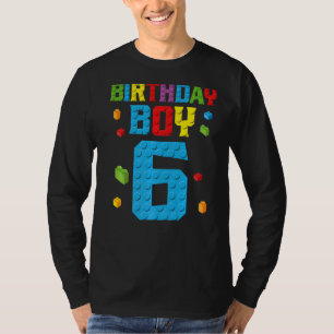 Master Builder 6th Birthday Boy 6 Six Year Build T-shirt