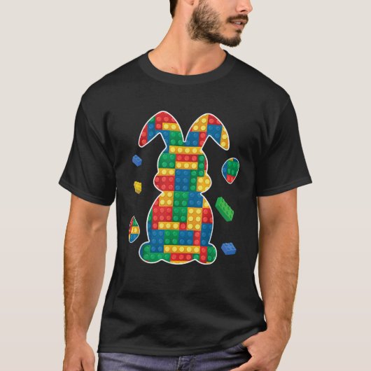 Master Builder Block Brick Building Easter Day Bun T-shirt (Voorkant)