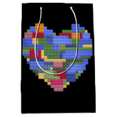 Master Builder Block Brick Building Heart Valentin Medium Cadeauzakje (Voorkant)