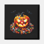 Master Builder Blocks Bricks Building Pumpkin Hall Magneet (Voorkant)