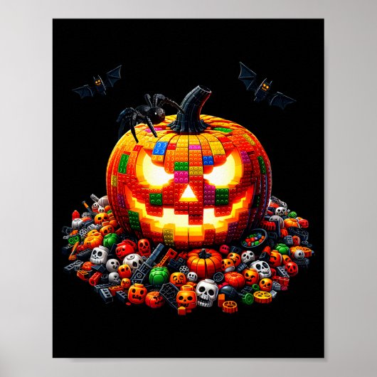 Master Builder Blocks Bricks Building Pumpkin Hall Poster (Voorkant)