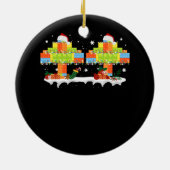 Master Builder Bloksteen Bouw Boom Kerstmis Keramisch Ornament (Achterkant)