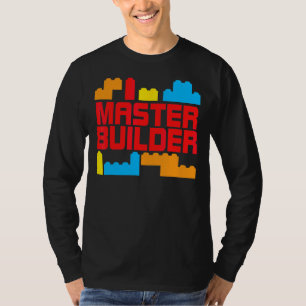 Master Builder Building Blocks Brick Toys Kinder T T-shirt