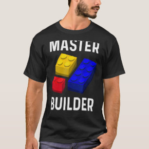 Master Builder Cute Block Building Kinder Speys Br T-shirt