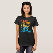 Master Builder Cute Block Building T-shirt (Voorkant volledig)