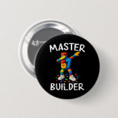 Master Builder Dabbing 67 Meme Bouwstenen Bri Ronde Button 5,7 Cm (Voorkant /achterkant)