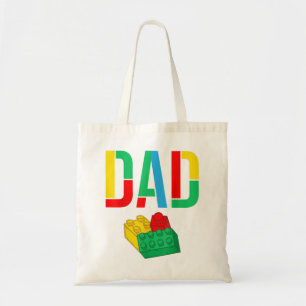 Master Builder Dad Boy Building Funny Blocks set F Tote Bag