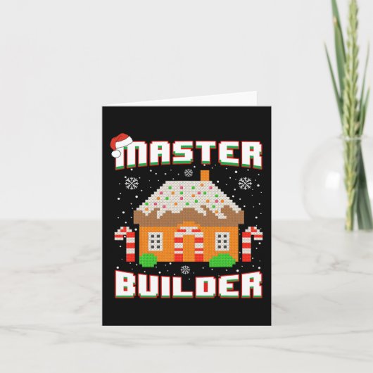 Master Builder Gingerbread House Kerstblok B Kaart (Voorkant)