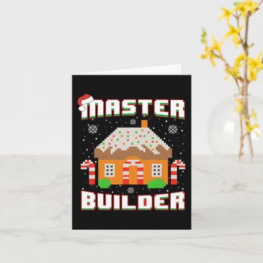 Master Builder Gingerbread House Kerstblok B Kaart (Gele Bloem)